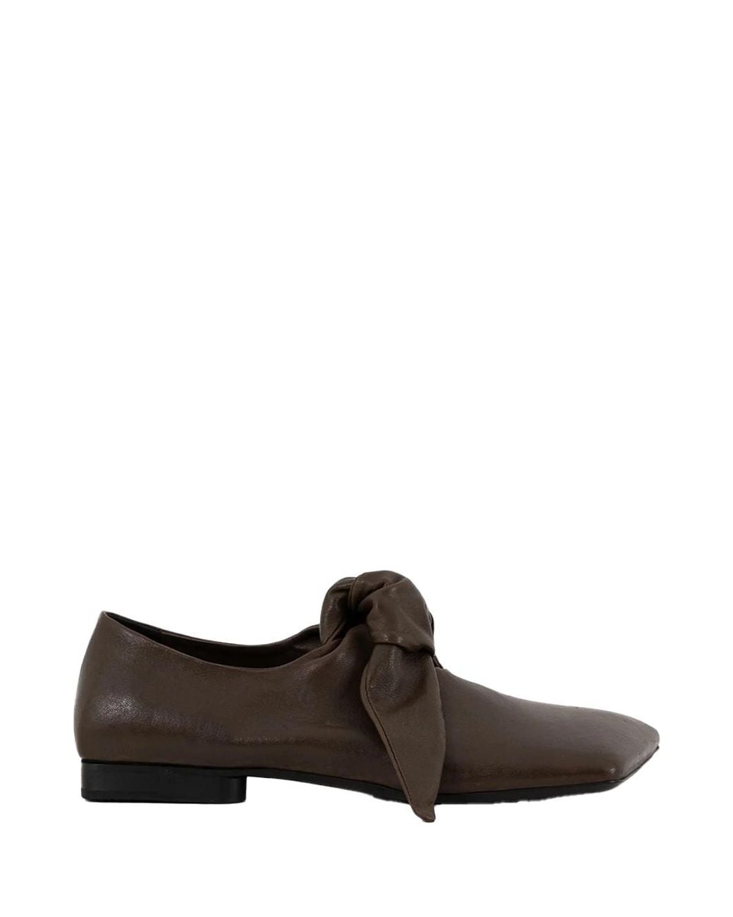 Uma Wang Brown Square Knotted Flat Dark