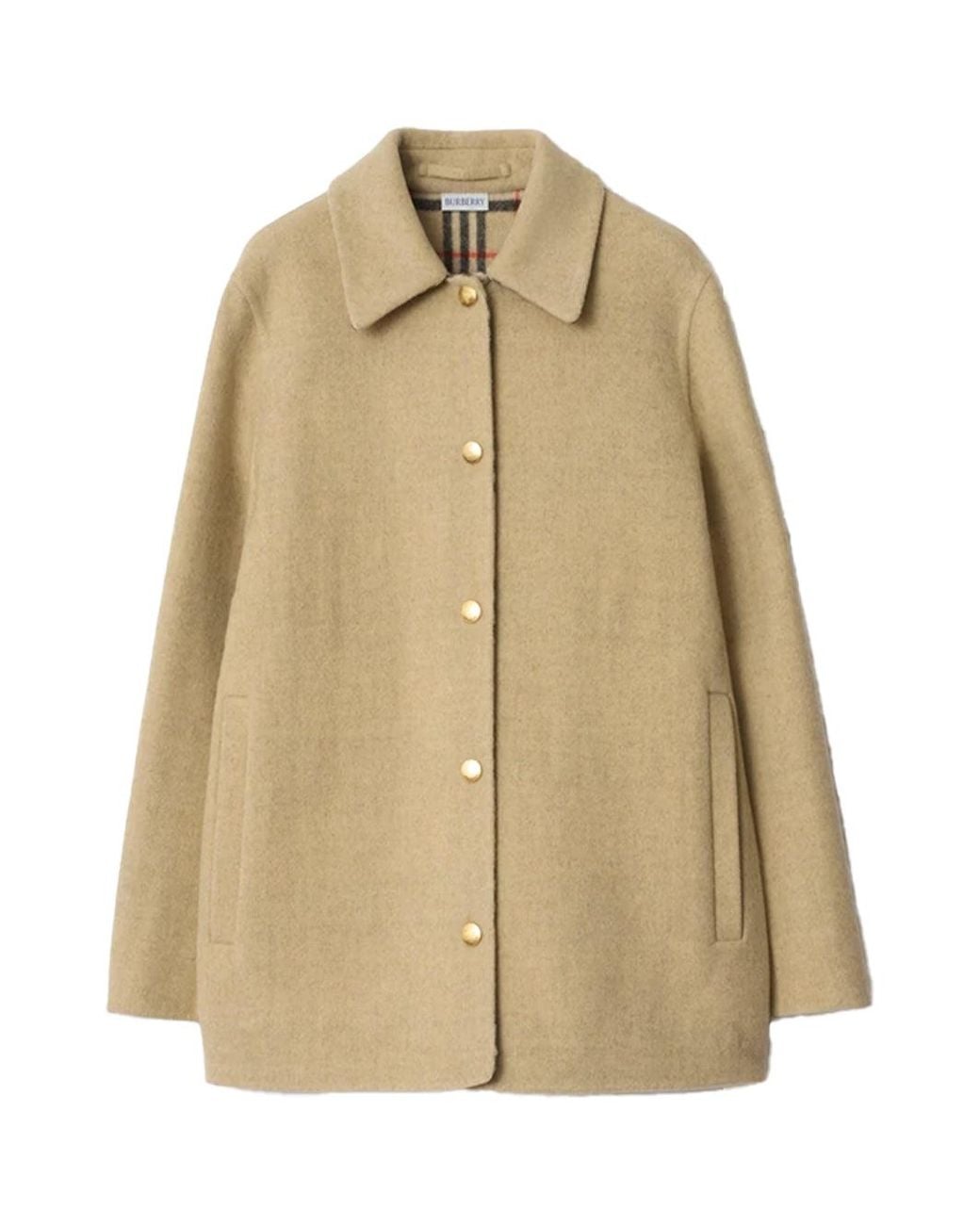 Burberry Natural Wool Overshirt Sand