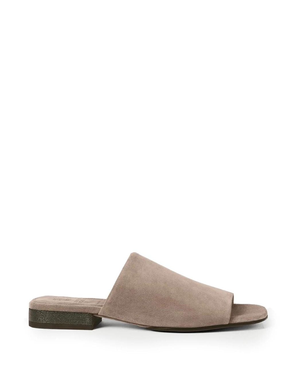 Brunello Cucinelli Multicolor Suede Mules Shoes Sandals