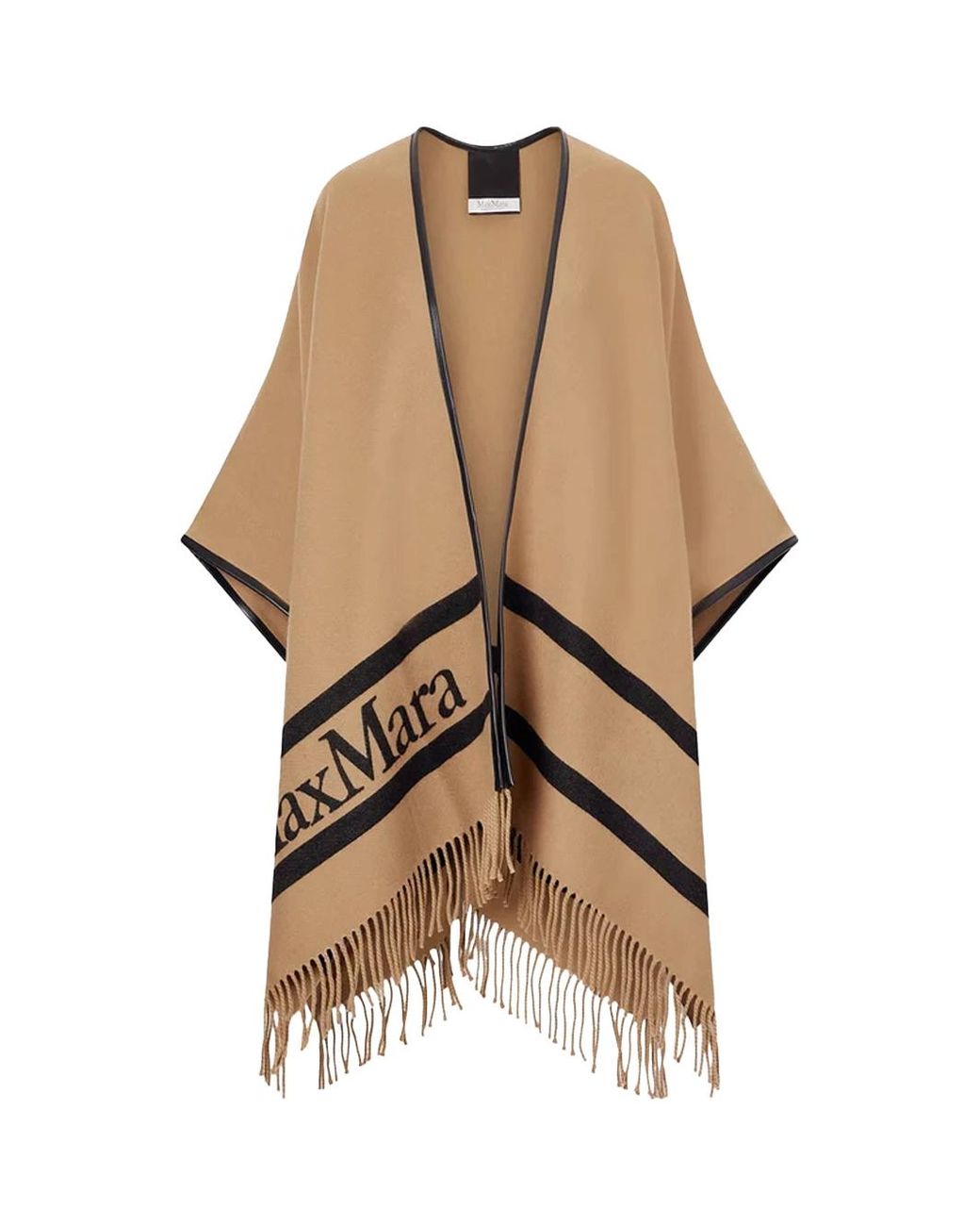 Max Mara Natural Mxaaris Wool Poncho Accessories Scarves