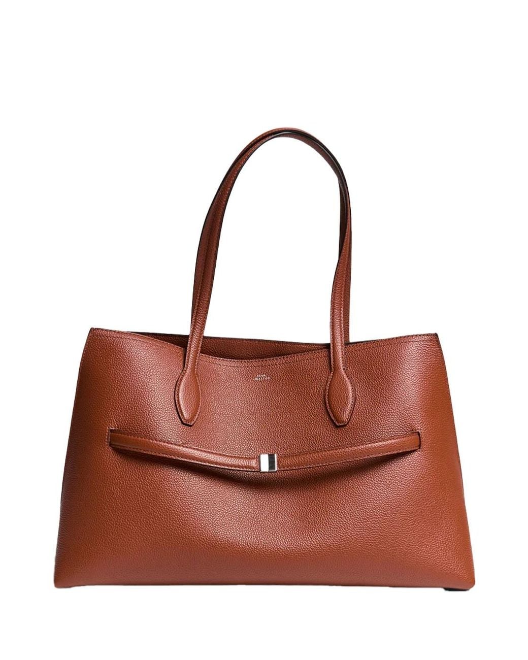 Totême Brown Leather Lounge Tote Sienna