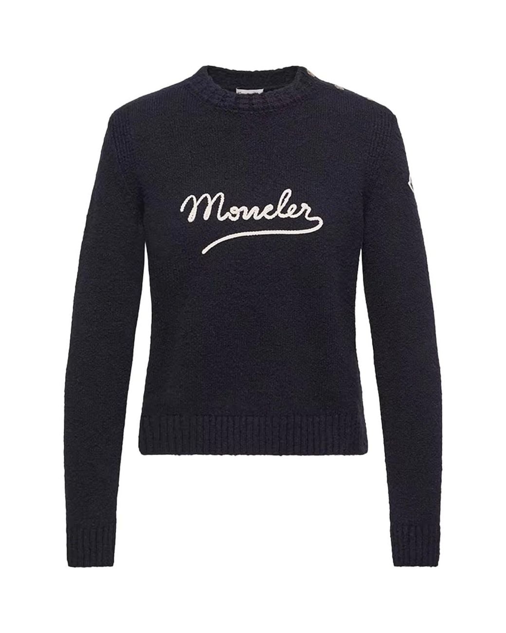 Moncler Blue Girocollo Jumper