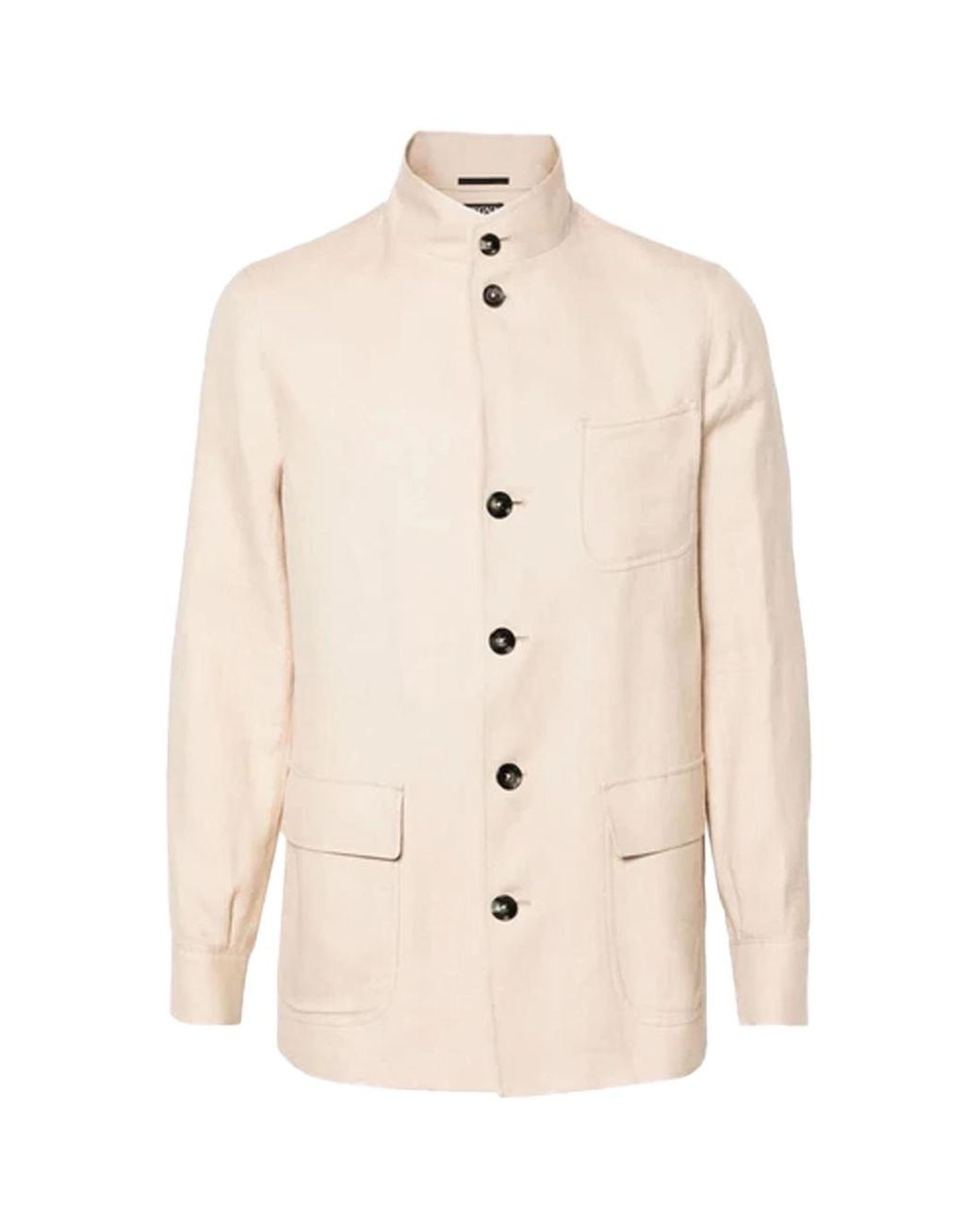 Zegna Natural Linen-Blend Shirt Jacket