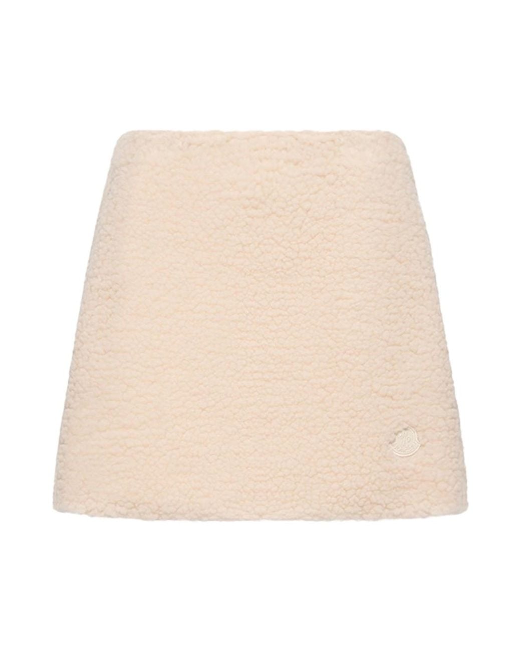 Moncler Natural Teddy Mini Skirt W Ivory
