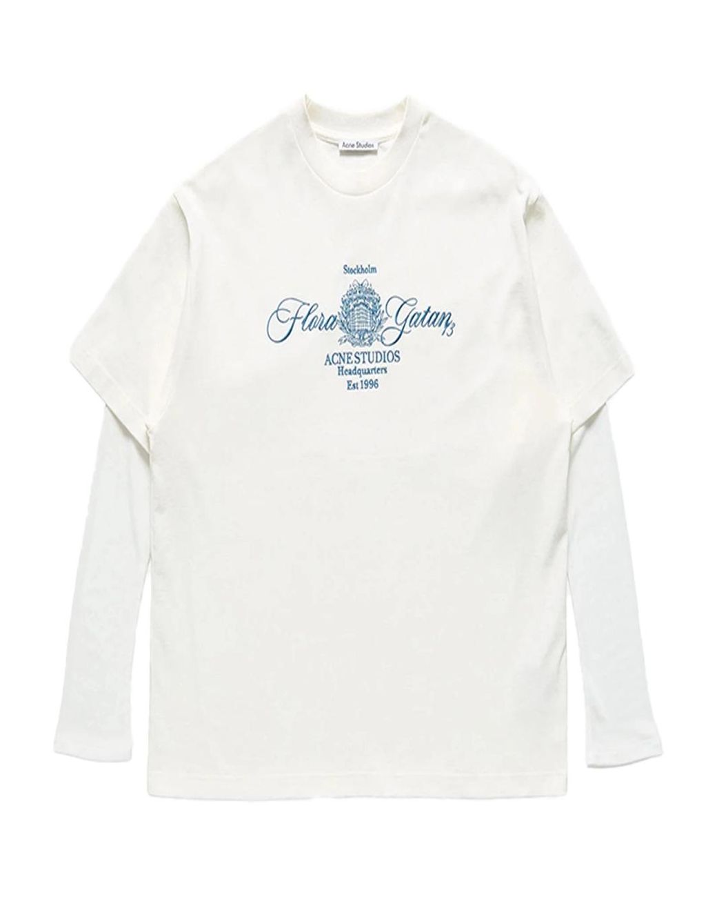 Acne White Embroidered T-Shirt Off