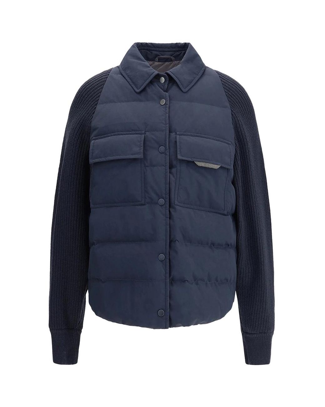 Brunello Cucinelli Blue Down Jacket