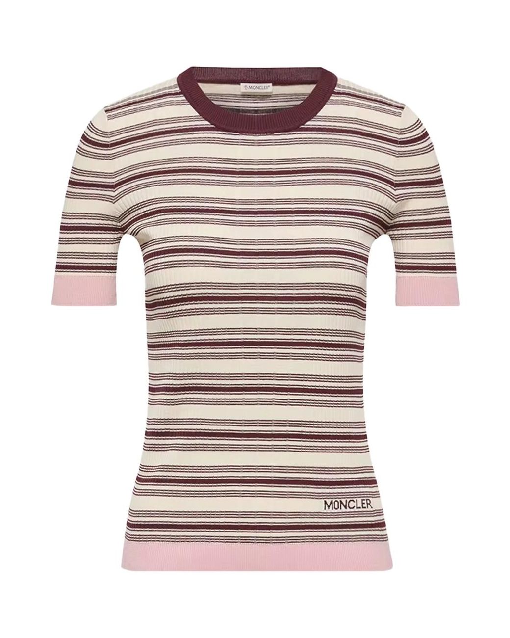 Moncler White Striped T-Shirt