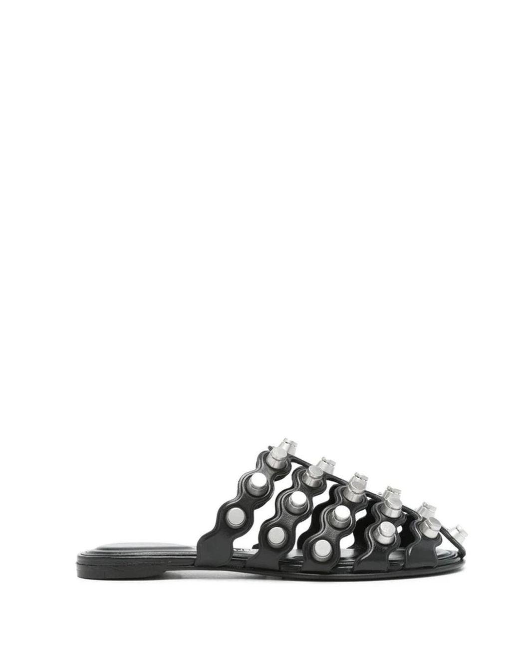Alexander Wang White Rexa Cage Sliders Shoes Sandals