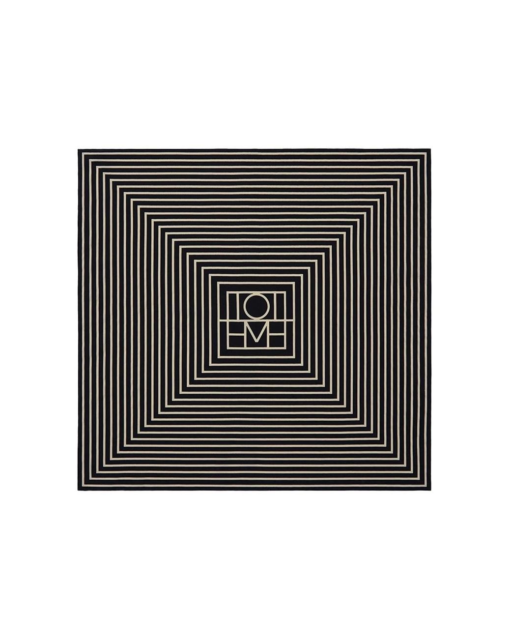 Totême Black Silk Scarf