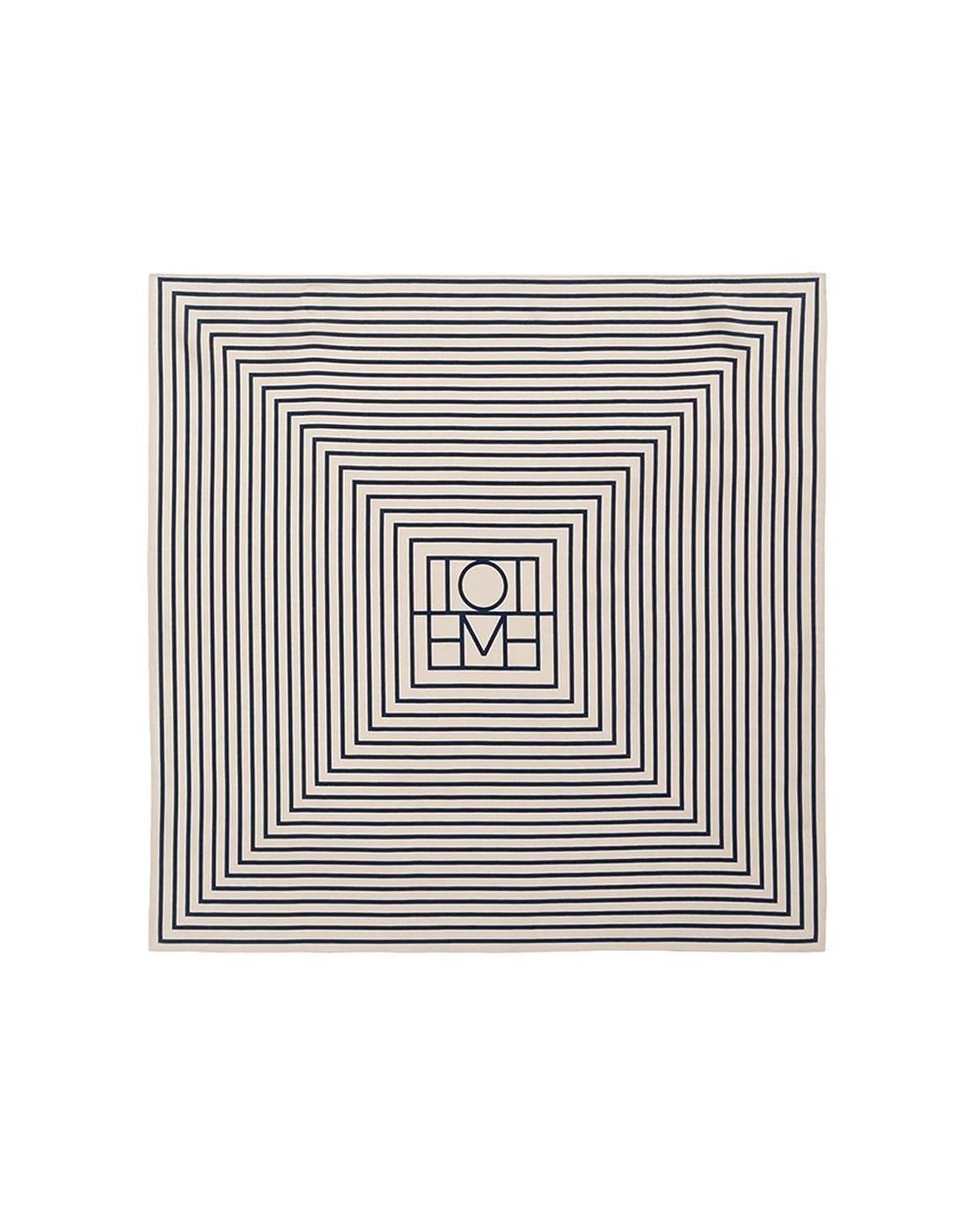 Totême White Silk Scarf Cream