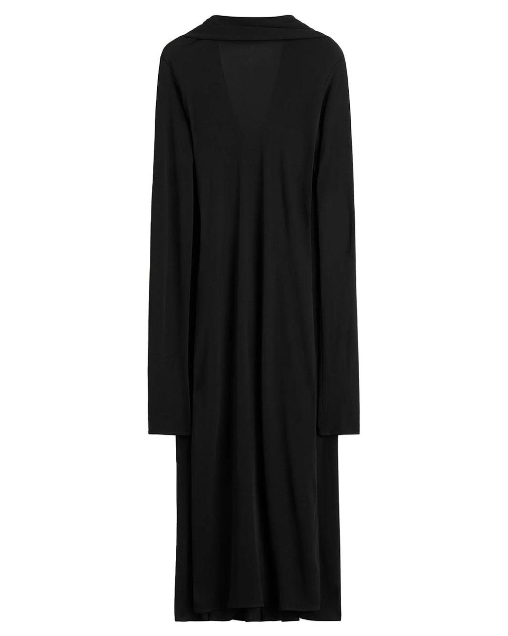 Totême Black Cocoon Cape Dress