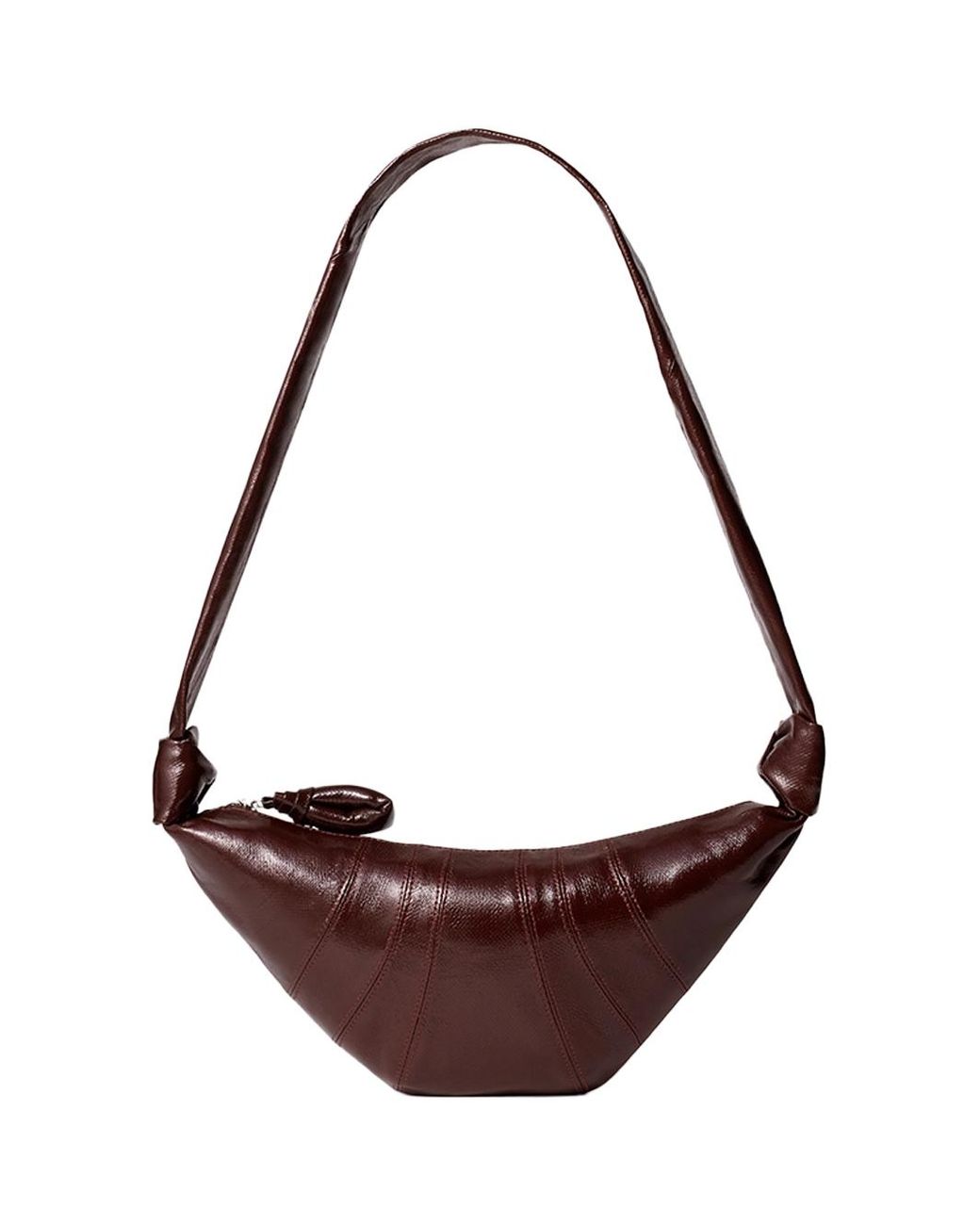 Lemaire Purple Small Coated Croissant Bag C. Fondant
