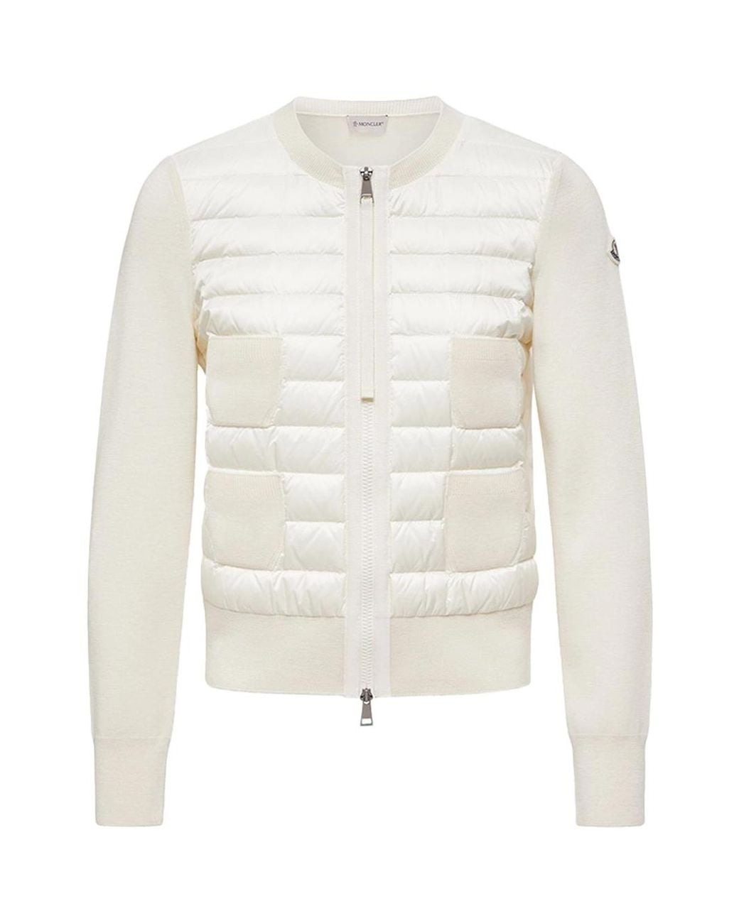 Moncler White Padded Cardigan