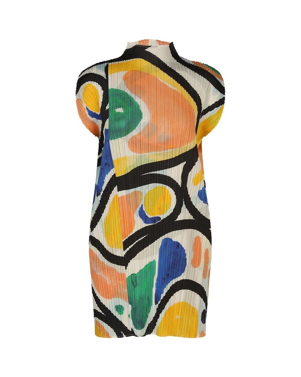 Issey Miyake Multicolor Pleats Please Roll Tunic Multi