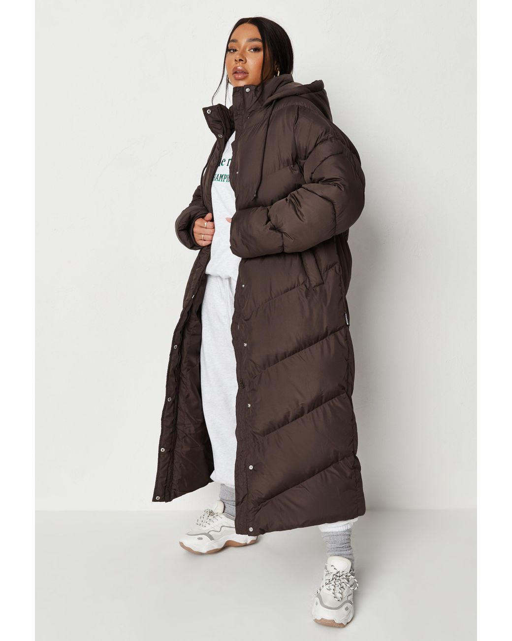 maxi hooded puffer