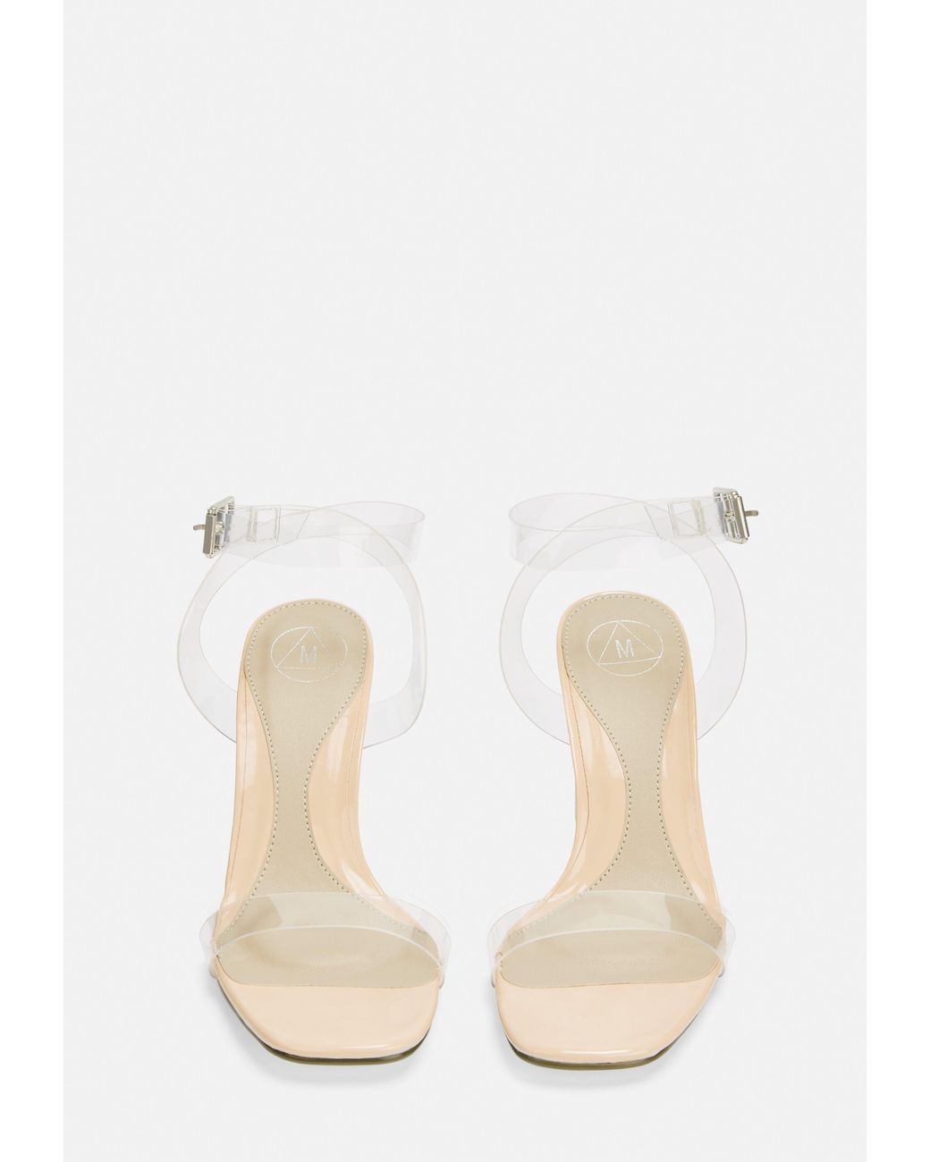 mid clear block heels