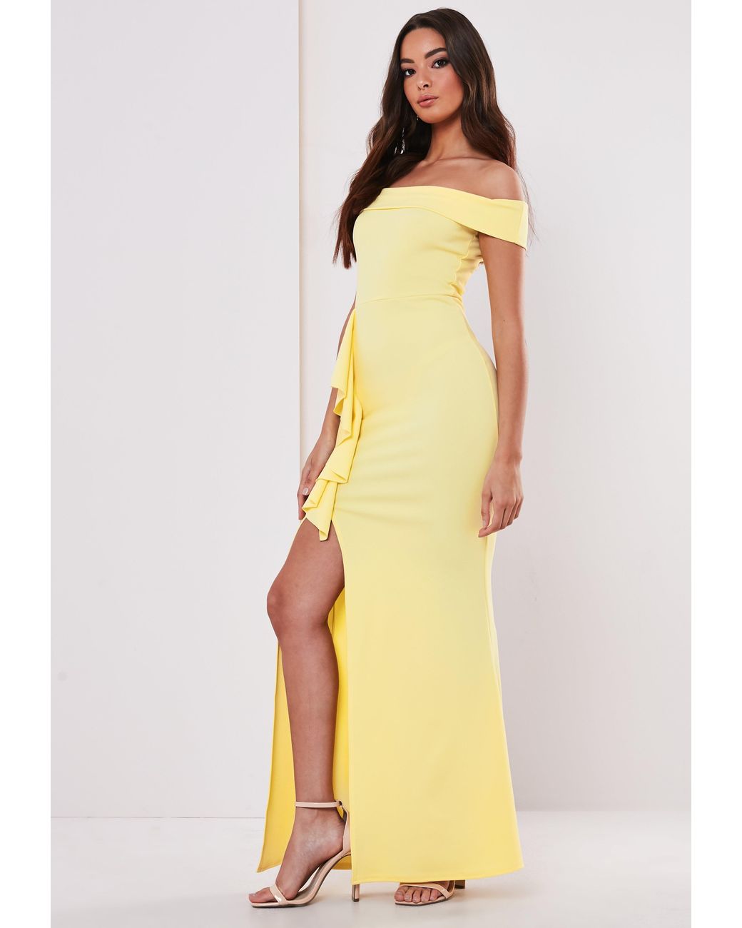 bardot lemon drop dress