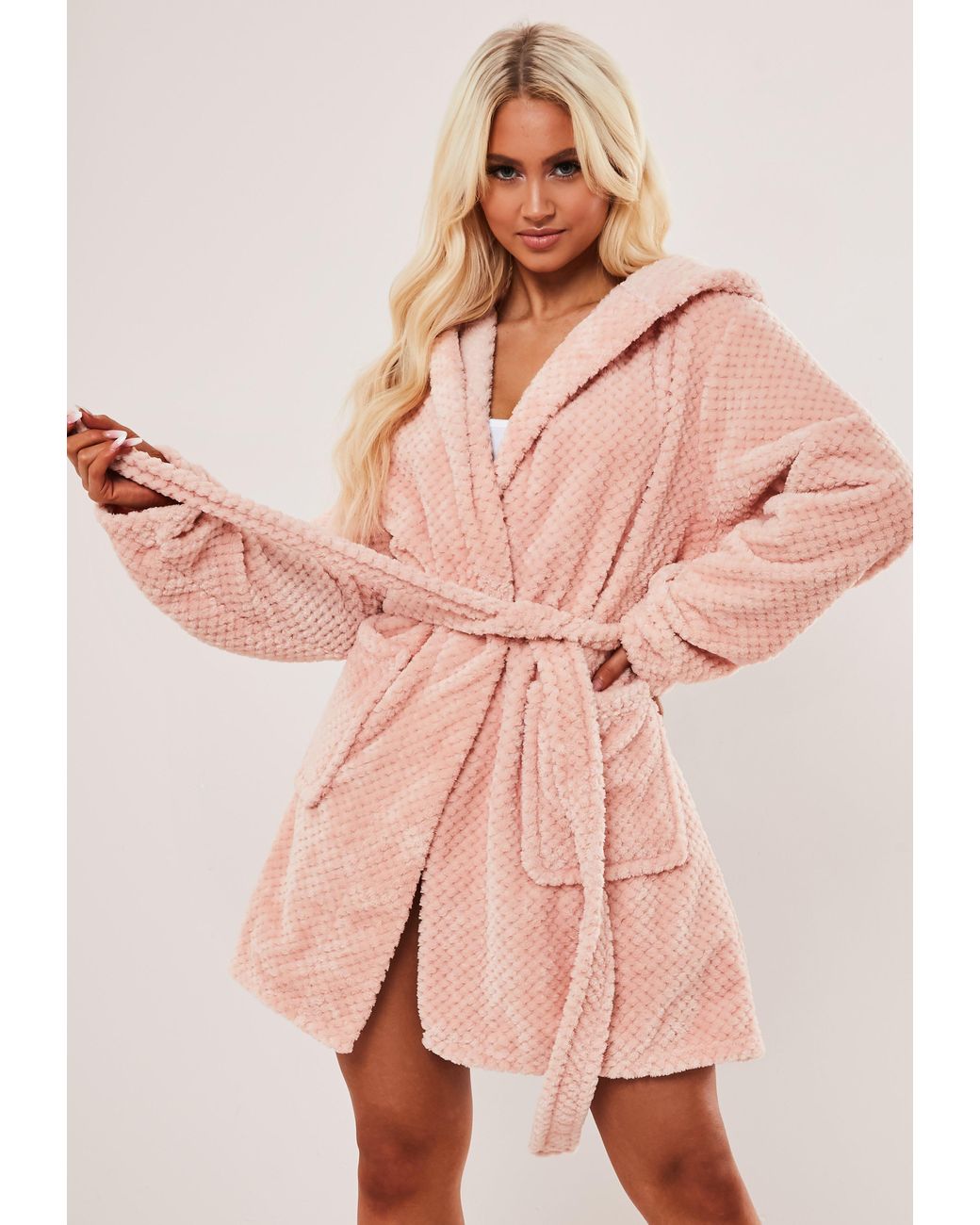 pink fluffy dressing gowns ladies