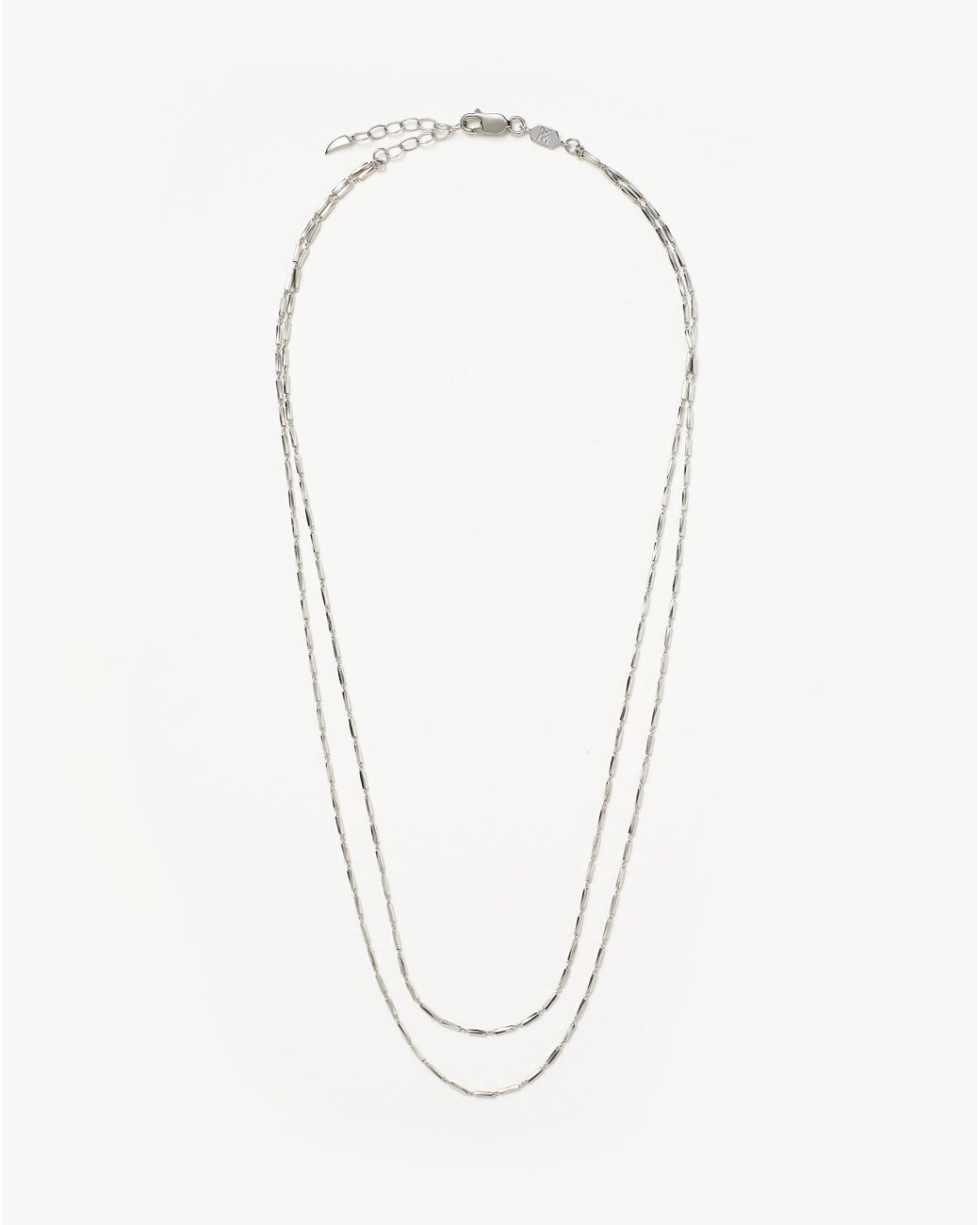 Missoma Savi Vintage Link Double Chain Necklace In White Lyst