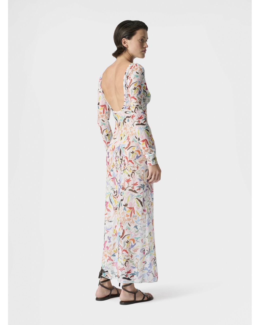 Missoni White Long-Sleeved Dress