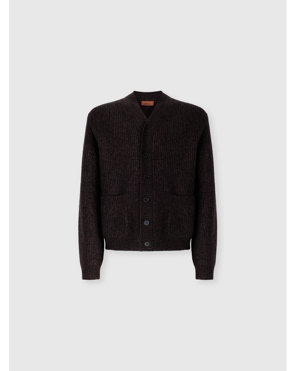 Missoni Black Wool And Viscose Mélange Cardigan for men