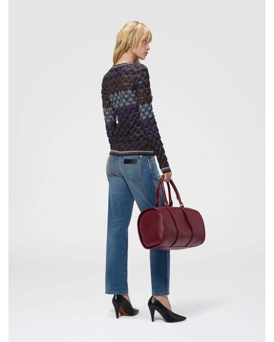 Missoni Multicolor Slim Viscose Lamé Cardigan With Lace Motif