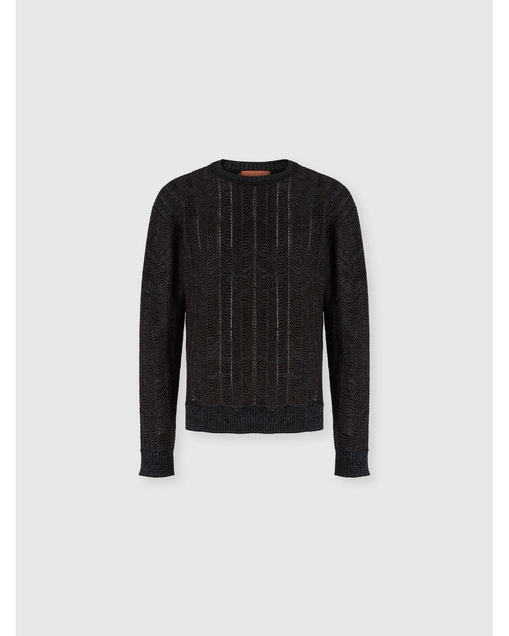 Missoni Black Wool And Viscose-Blend Pullover With Greek Key Motif for men