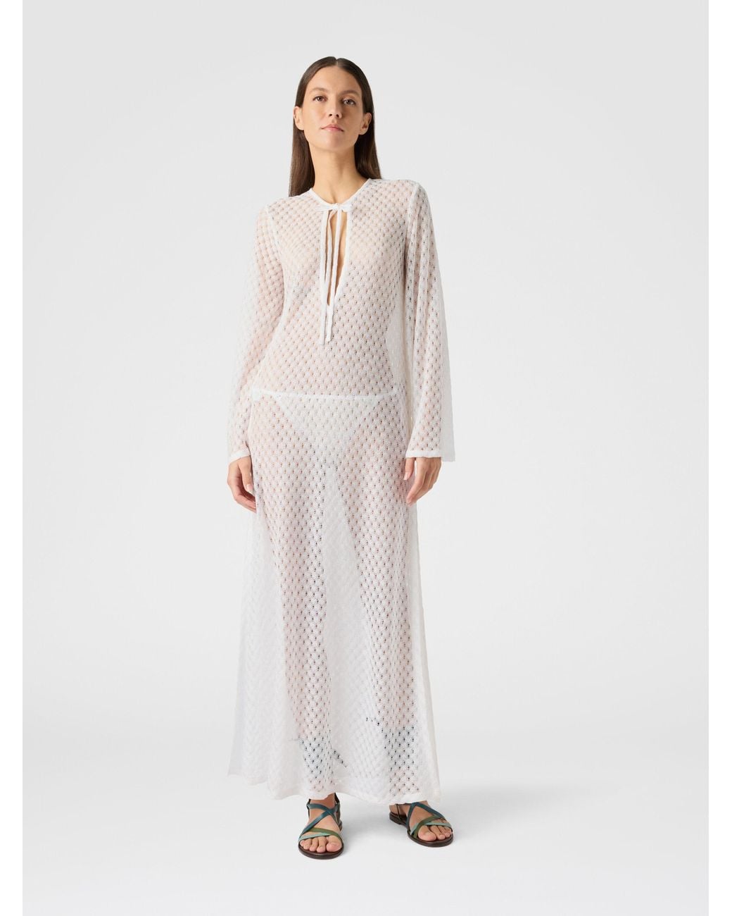 Missoni White Long Cover-Up Dress