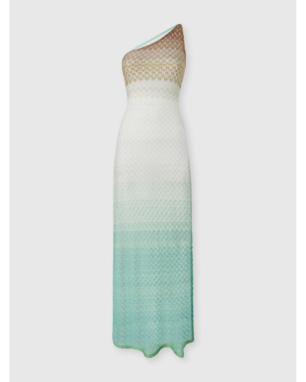 Missoni Green One-Shoulder Dress
