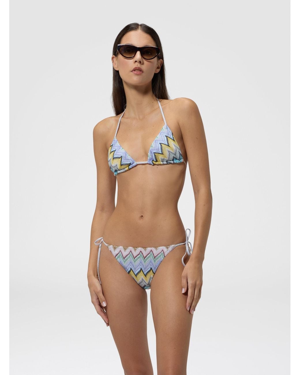 Missoni White Classic Viscose Lamé Bikini