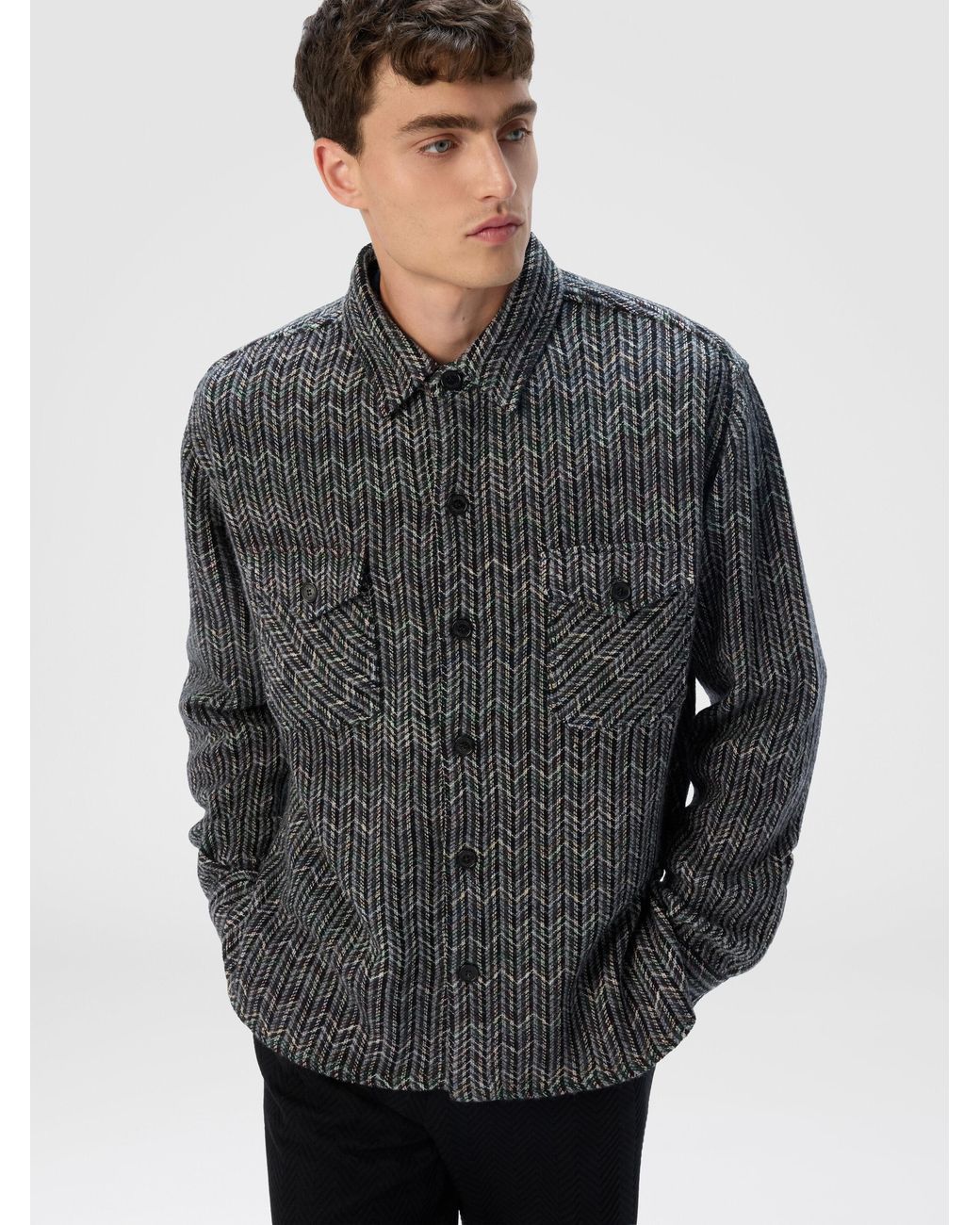 Missoni Gray Overshirt for men
