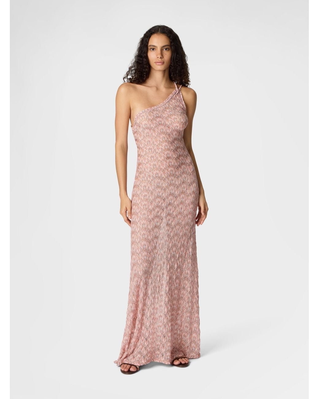 Missoni Pink One-Shoulder Dress