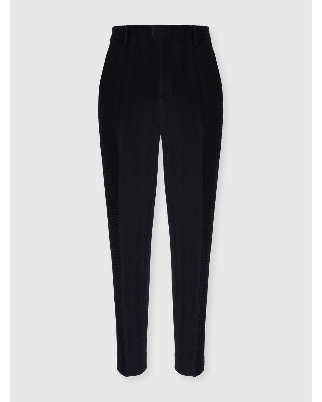Missoni Black Straight Pants With Zigzag Pattern for men