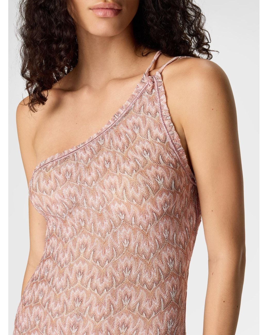 Missoni Pink One-Shoulder Dress