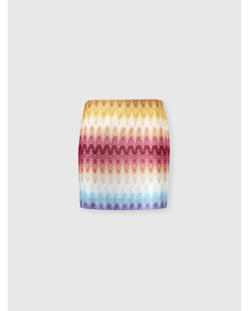 Missoni White Mini Skirt With Dégradé Lace Motif