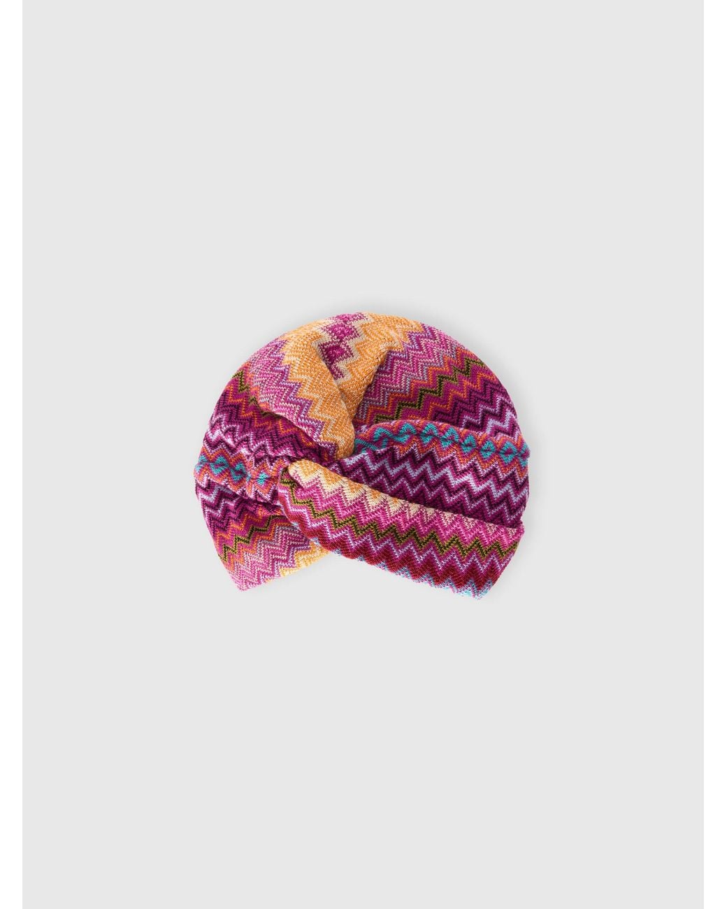 Missoni Pink Zigzag Wool-Blend Turban