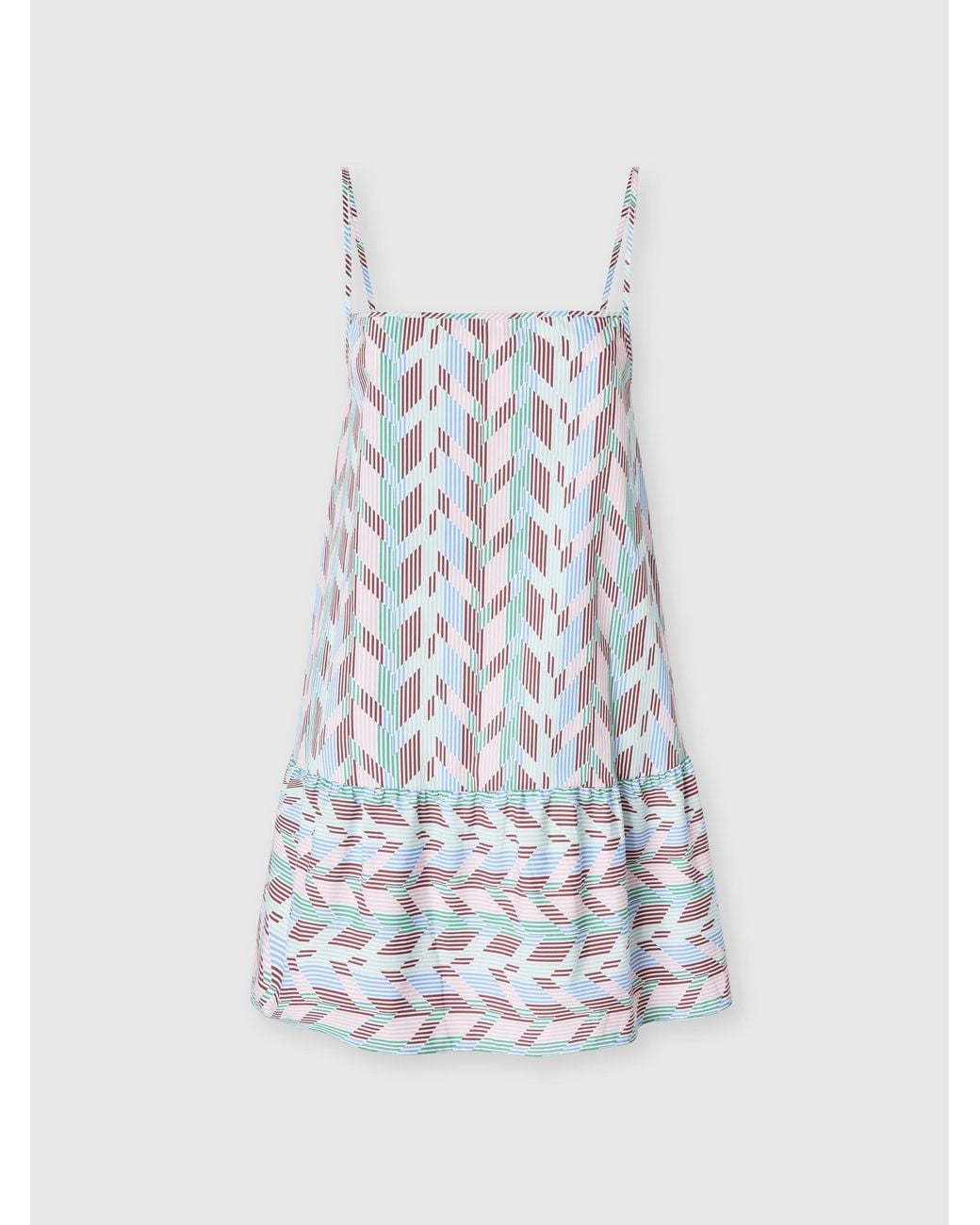 Missoni White Wide Mini Cover-Up Dress