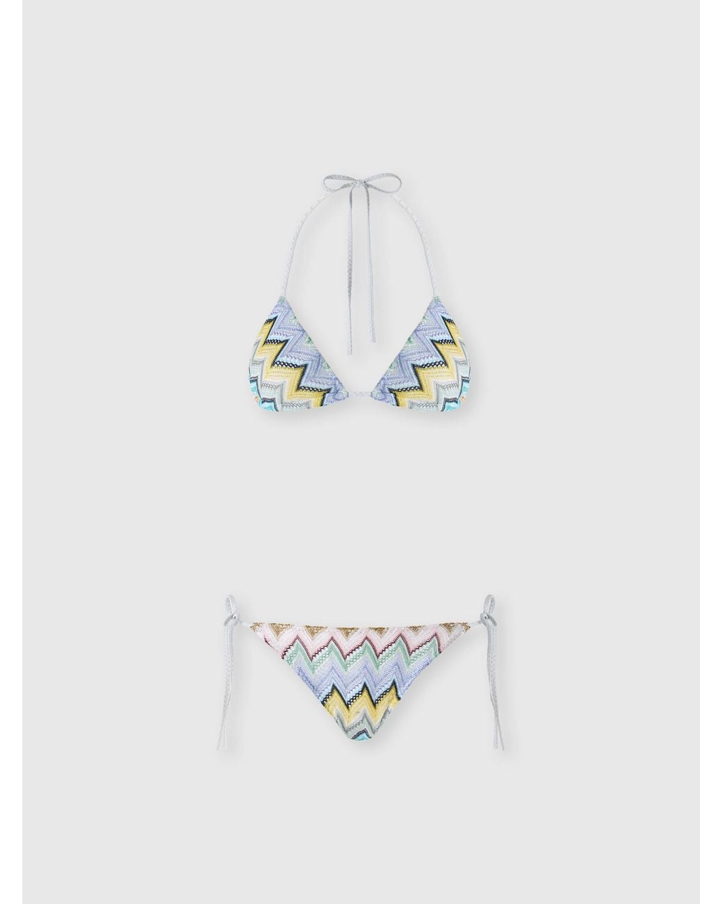 Missoni White Classic Viscose Lamé Bikini