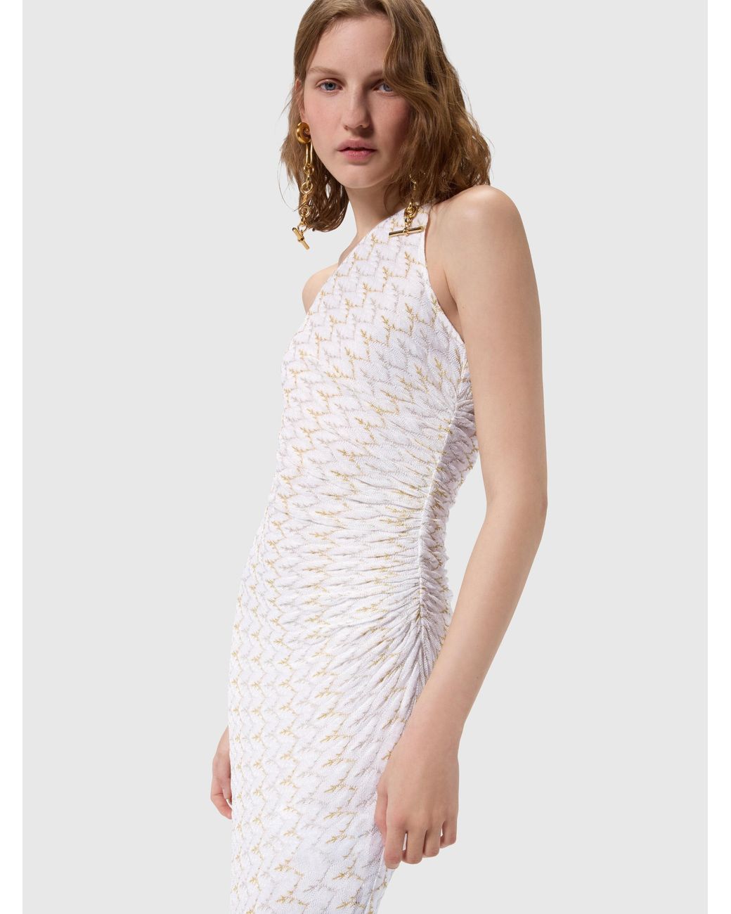 Missoni White One-Shoulder Long Dress