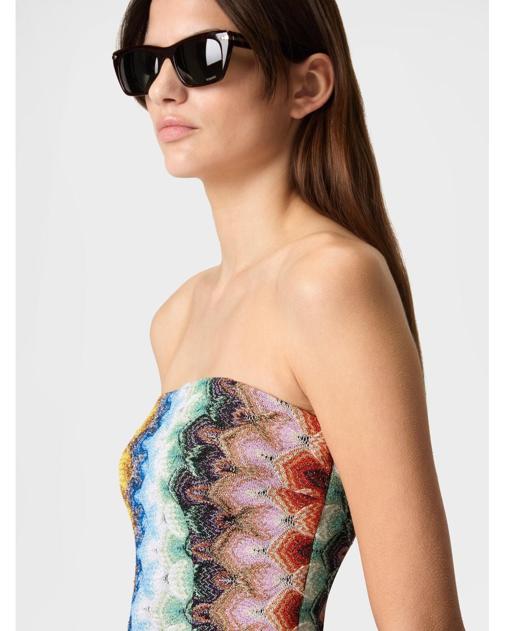 Missoni Blue Bustier Mini Dress