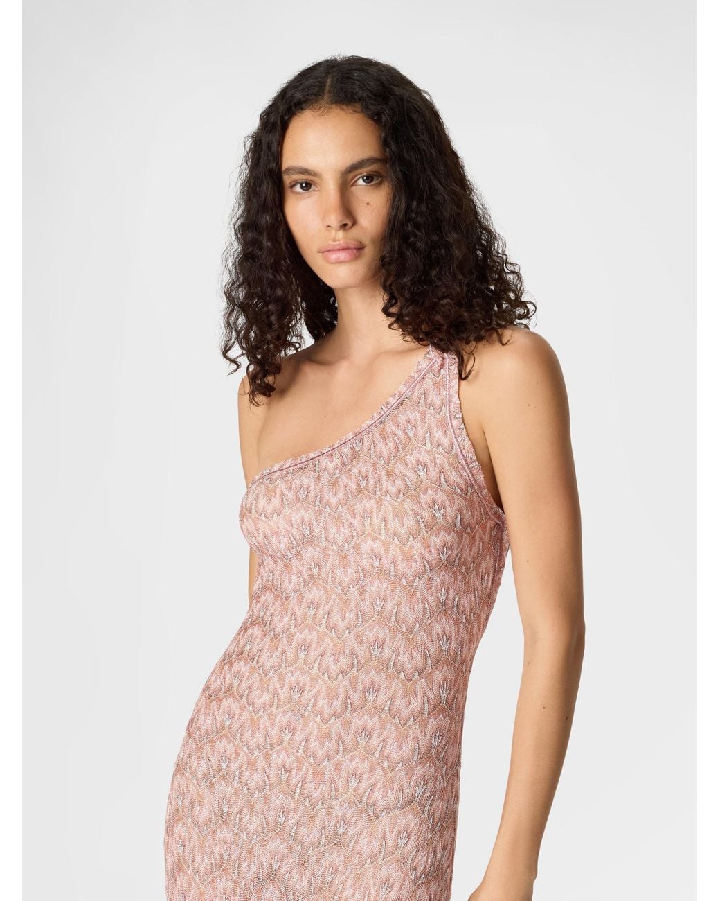 Missoni Pink One-Shoulder Dress