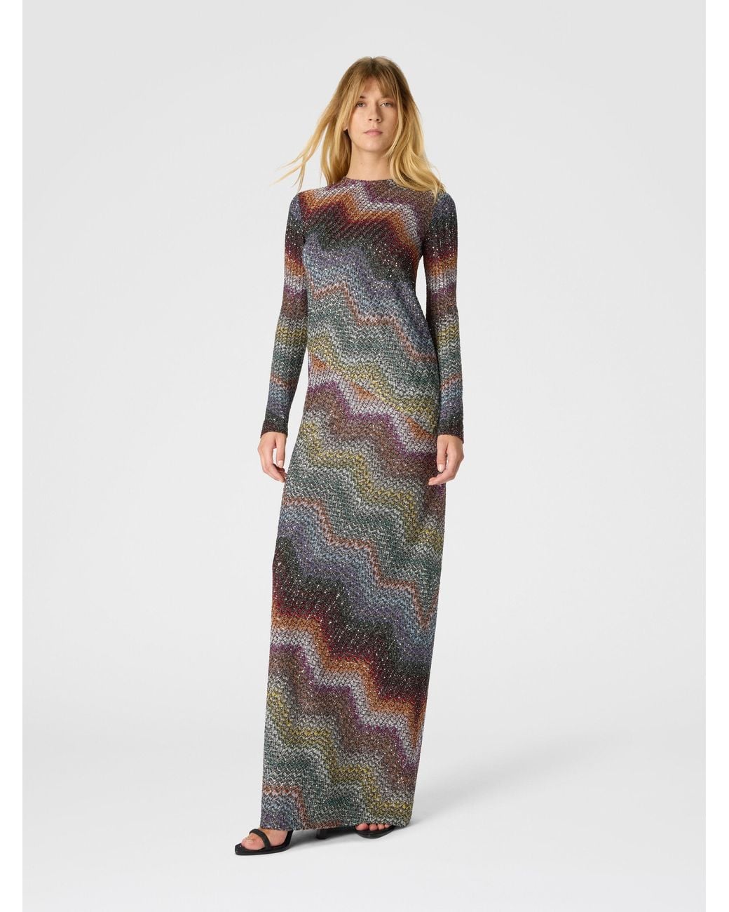 Missoni Gray Long-Sleeved Dress
