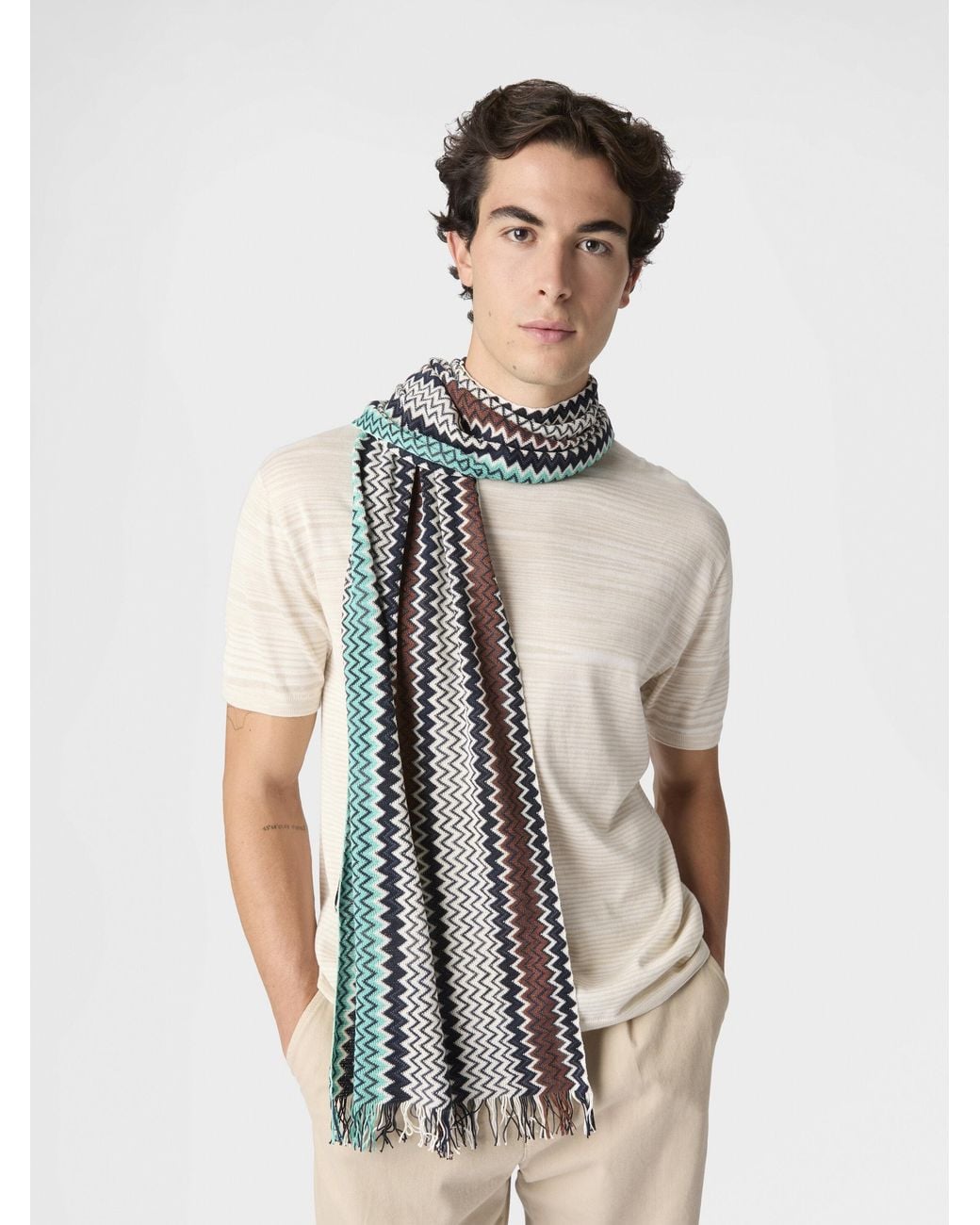 Sciarpa di Missoni in White da Uomo