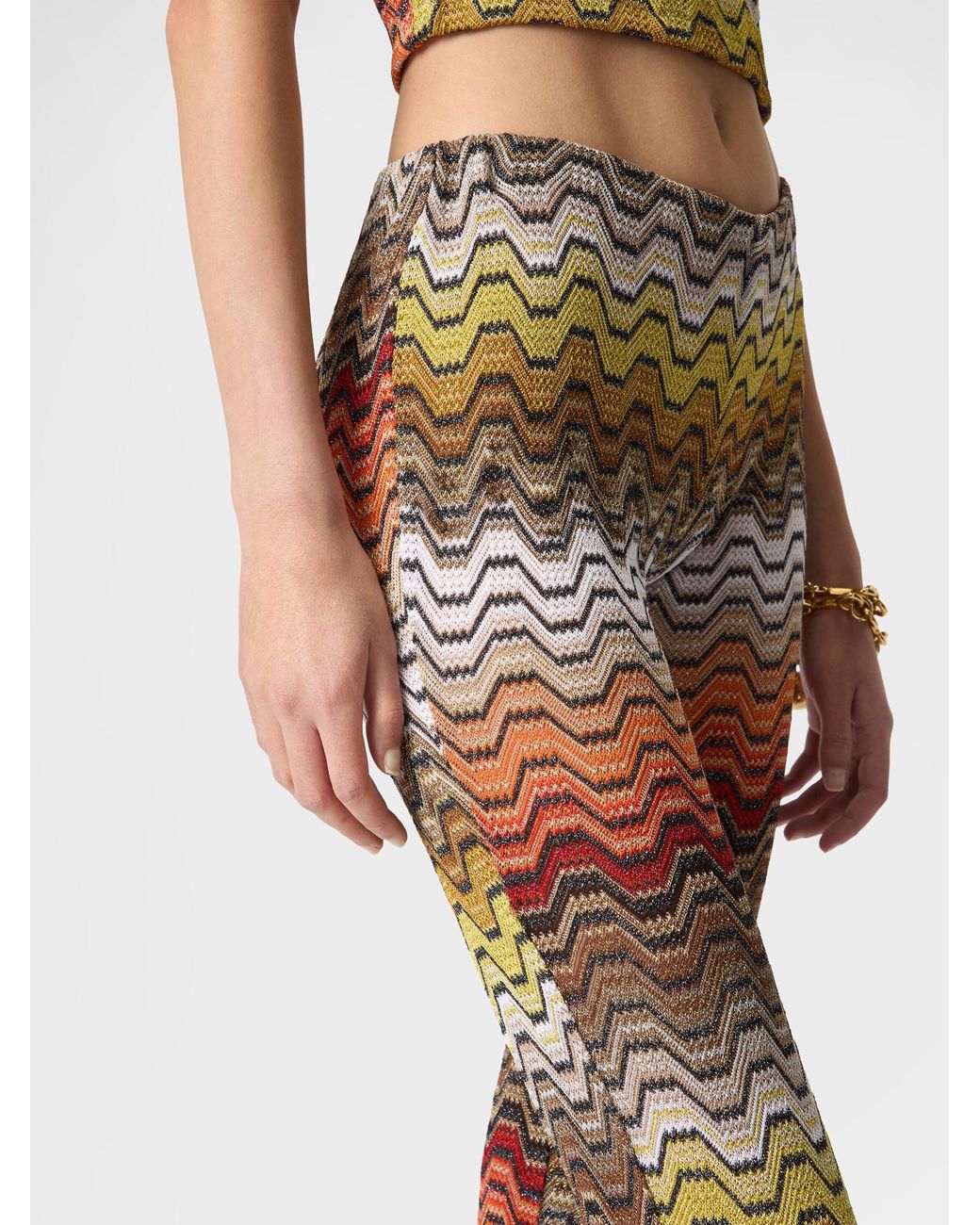 Missoni Multicolor Long Trousers With Greek Motif