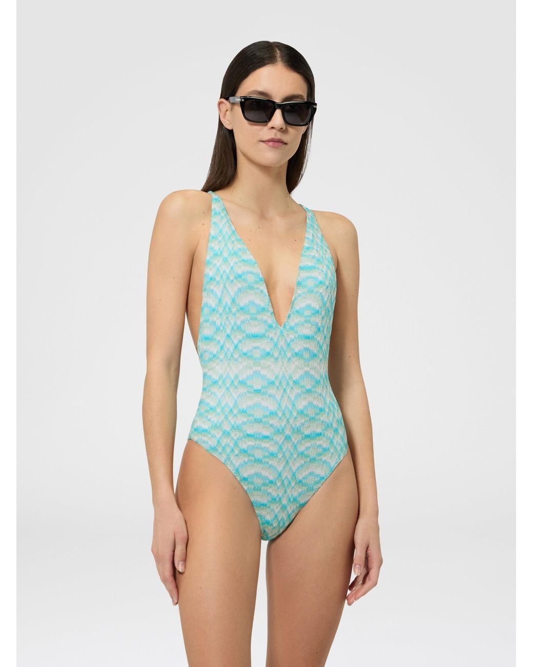 Missoni Blue One-Piece Swimsuit