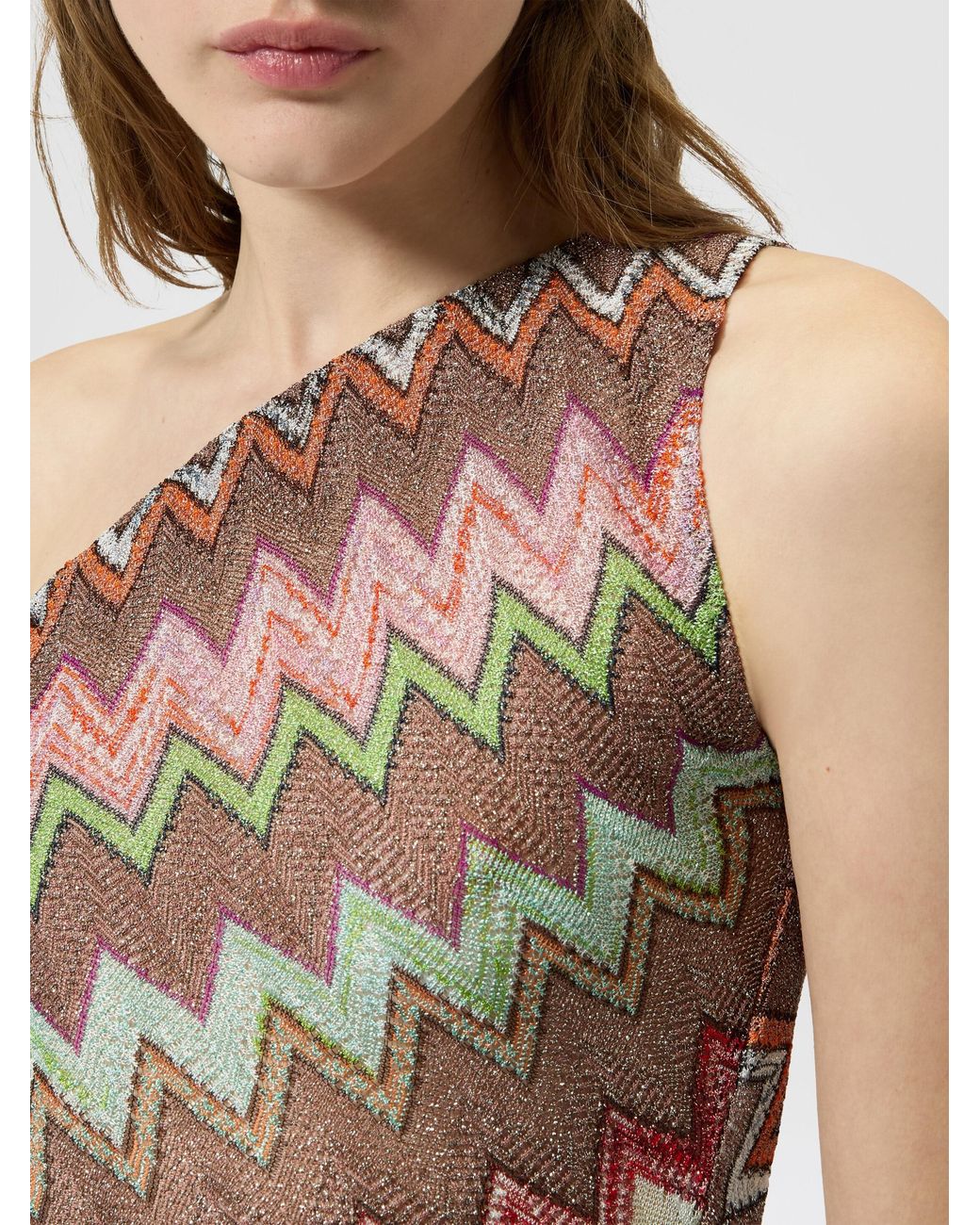 Missoni White One-Shoulder Top