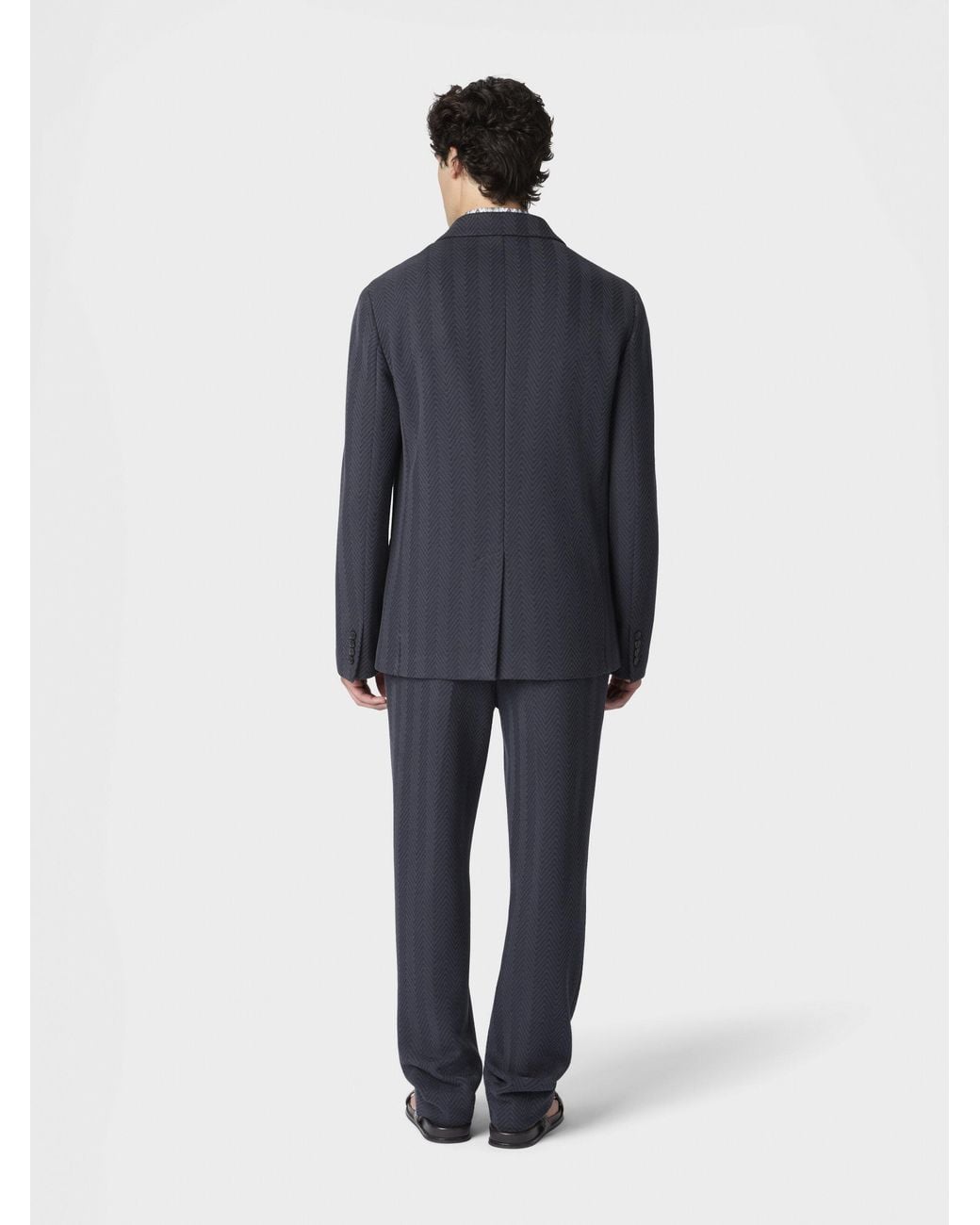 Missoni Blue Single-Breasted Blazer for men