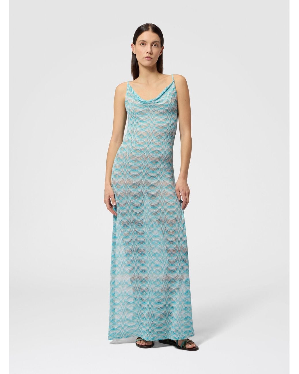 Missoni Blue Long Cover-Up Dress