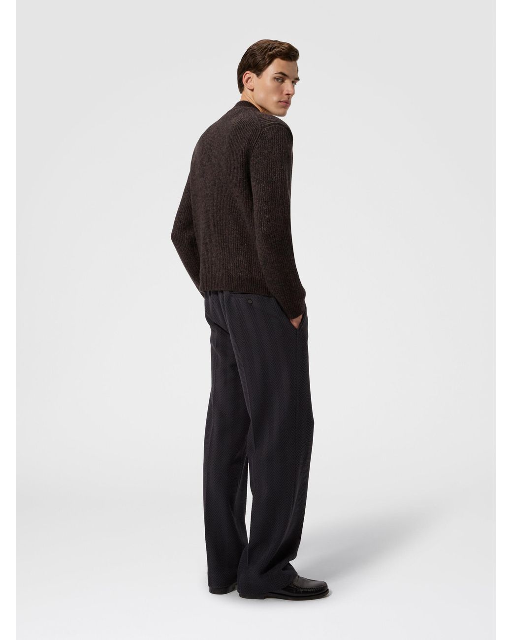 Missoni Black Wool And Viscose Mélange Cardigan for men