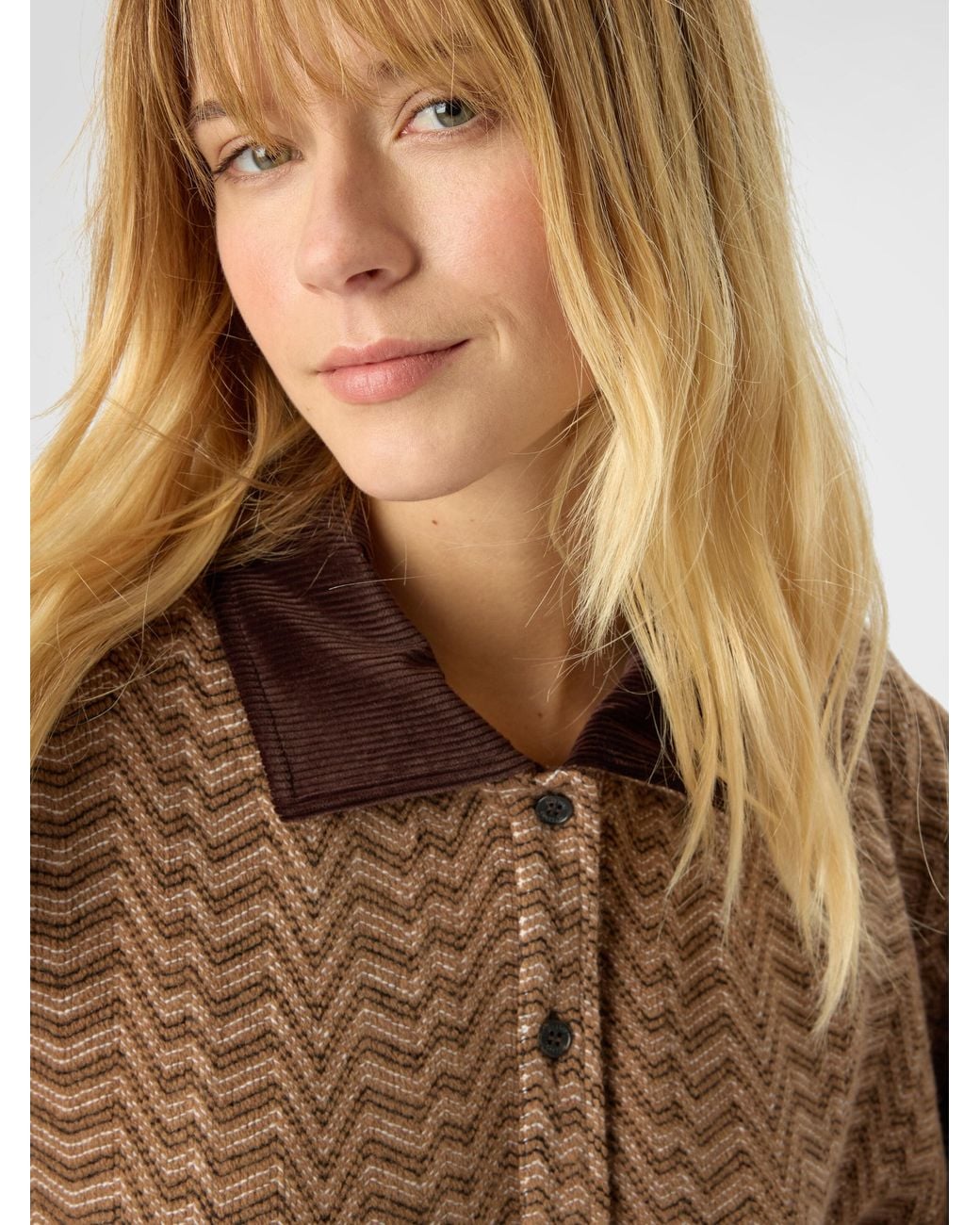 Missoni Natural Chevron Polo Sweater